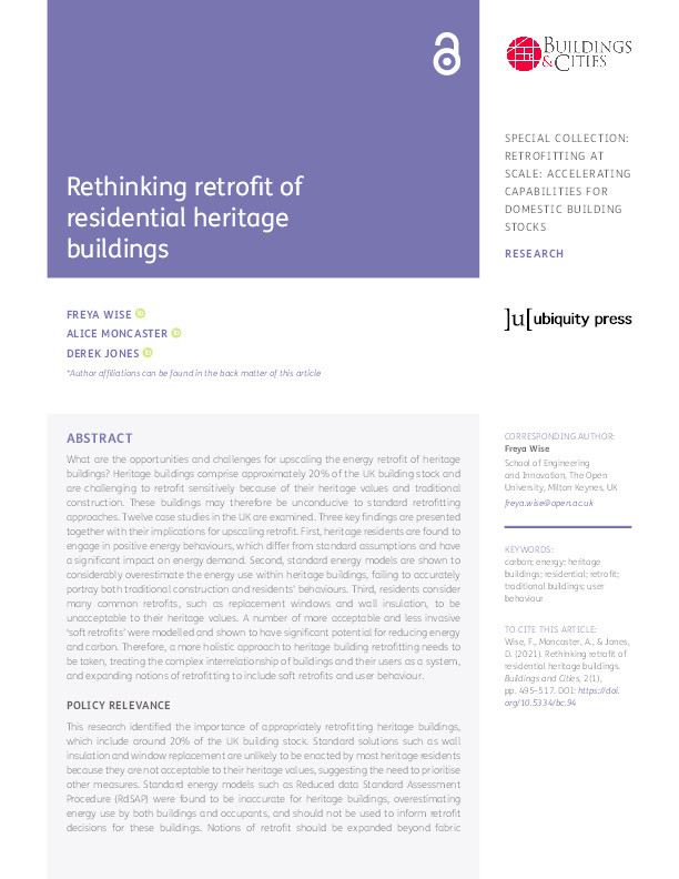 Rethinking retrofit of residential heritage buildings Thumbnail