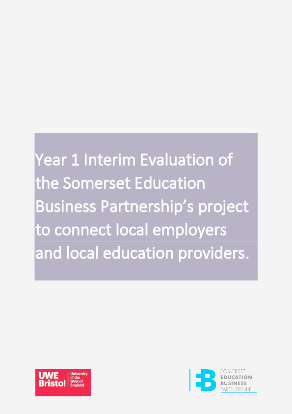 Year 1 interim evaluation of the Somerset Education Business Partnership’s project to connect local employers and local education providers Thumbnail