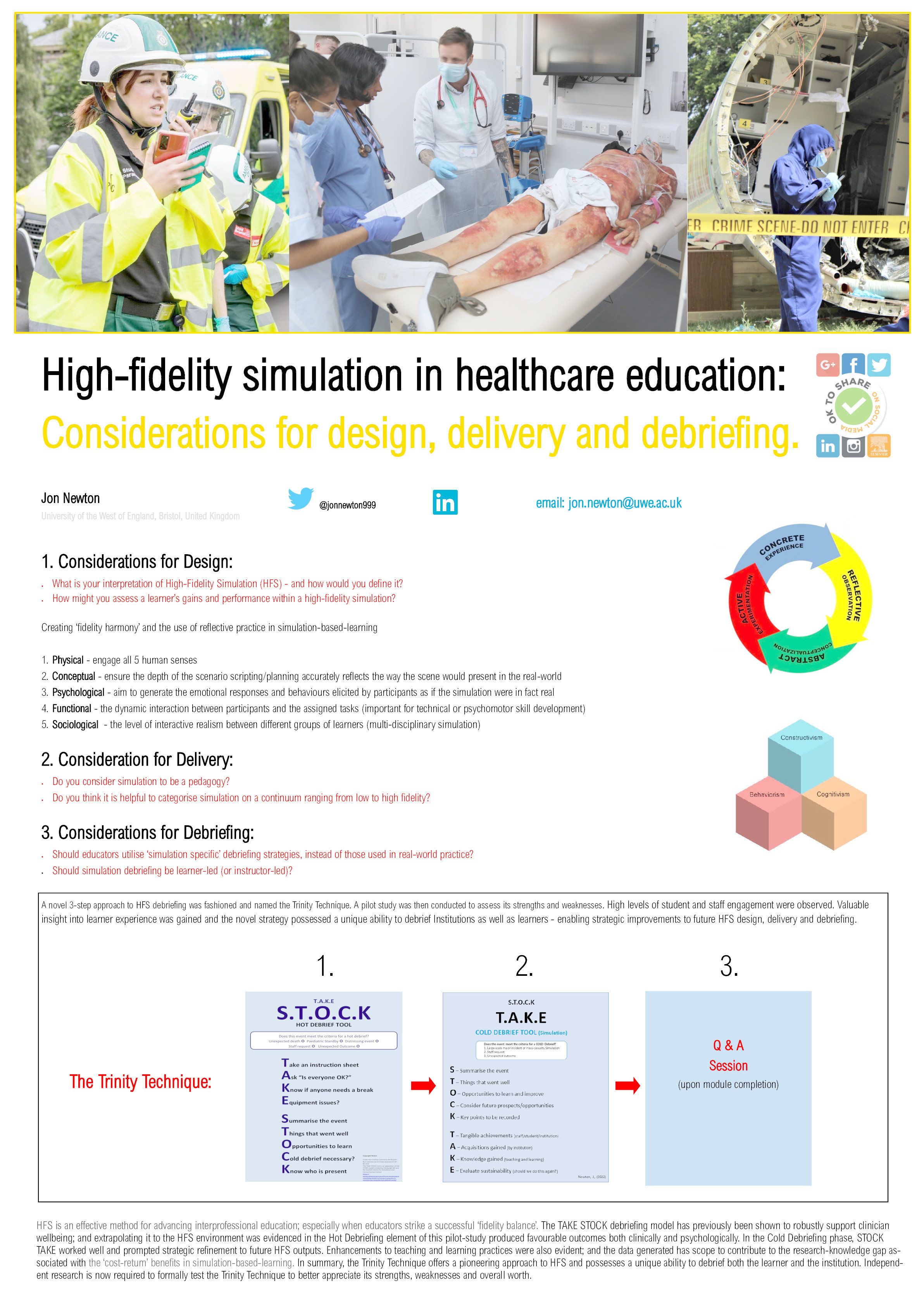 High-fidelity simulation in healthcare education: Considerations for design, delivery and debriefing Thumbnail