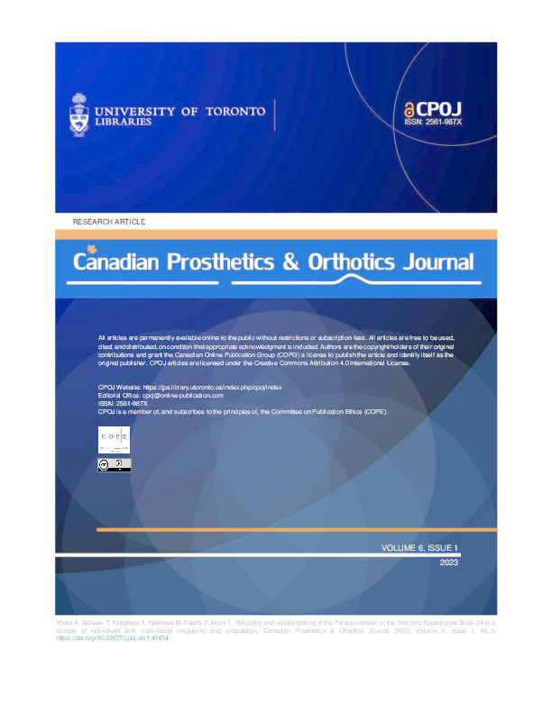 Reliability and validity testing of the persian version of the derriford appearance scale 24 in a sample of individuals with craniofacial irregularity and amputation Thumbnail