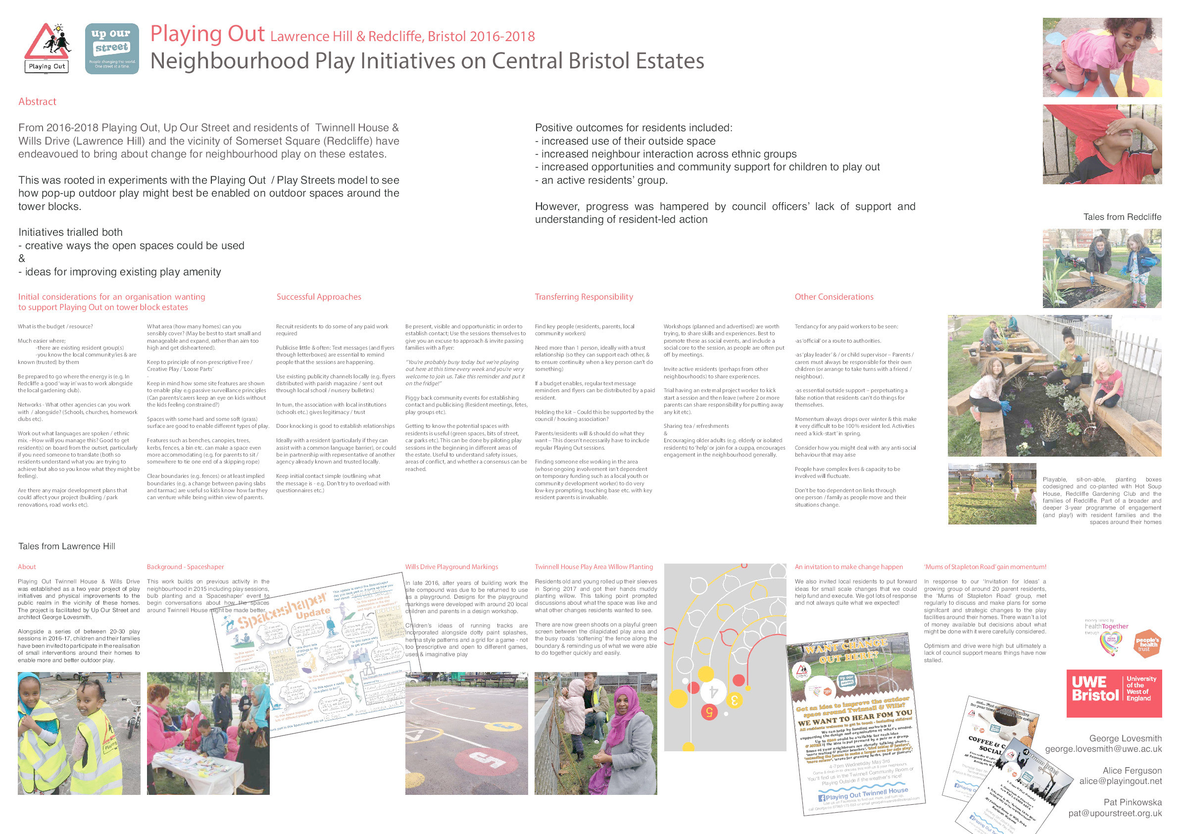 Neighbourhood play initiatives on central Bristol estates Thumbnail