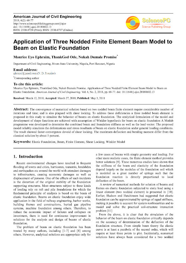 Application of three nodded finite eleme Thumbnail