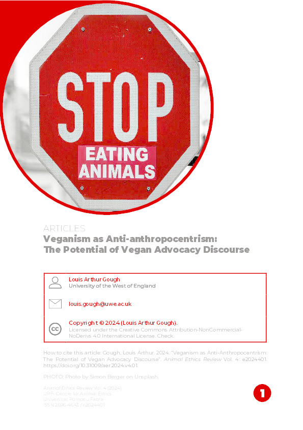 Veganism as anti-anthropocentrism: The potential of vegan advocacy discourse Thumbnail