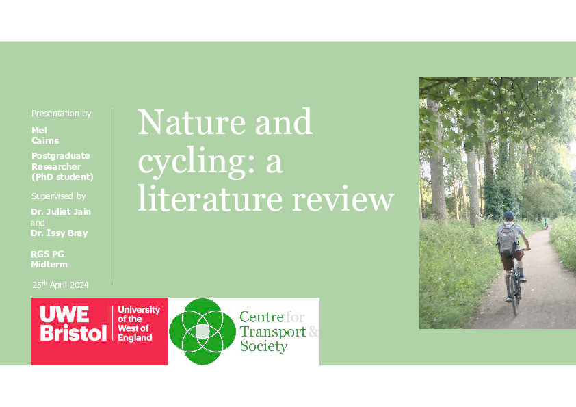 Nature and cycling: A literature review Thumbnail