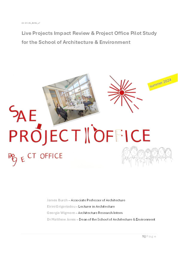 Live projects impact review & project office pilot study for the school of architecture & environment Thumbnail