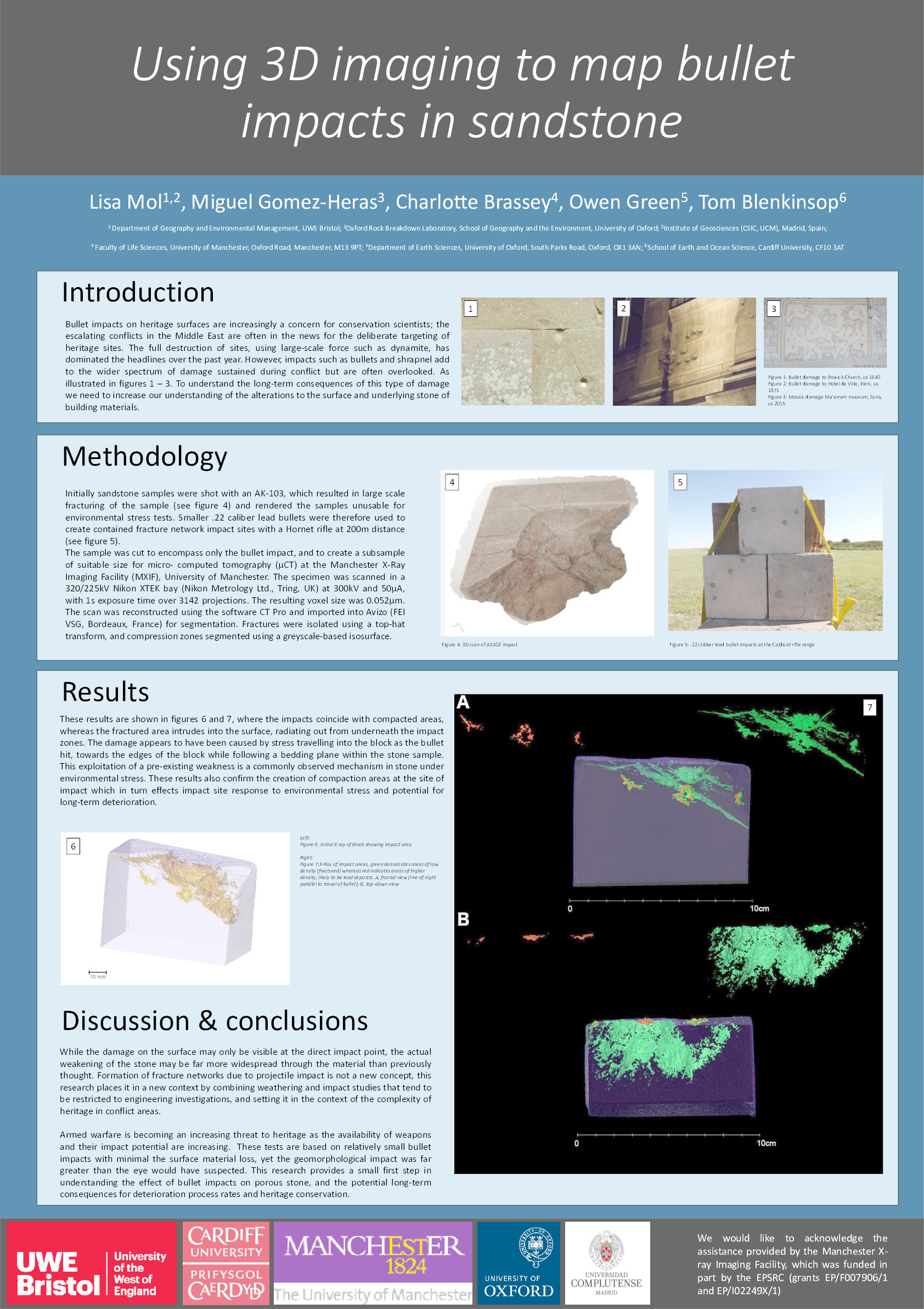 Using 3D imaging to map bullet impacts in sandstone Thumbnail