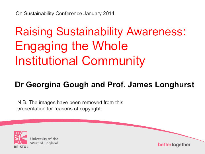 Raising sustainability awareness: Engaging the whole institutional community Thumbnail