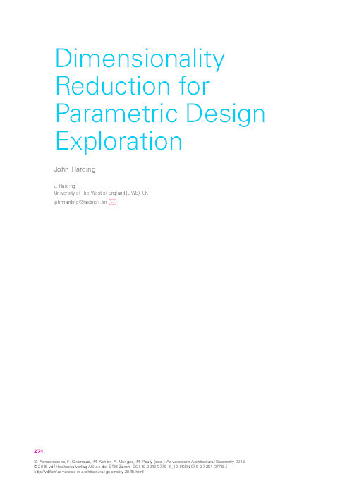 Dimensionality reduction for parametric design exploration Thumbnail