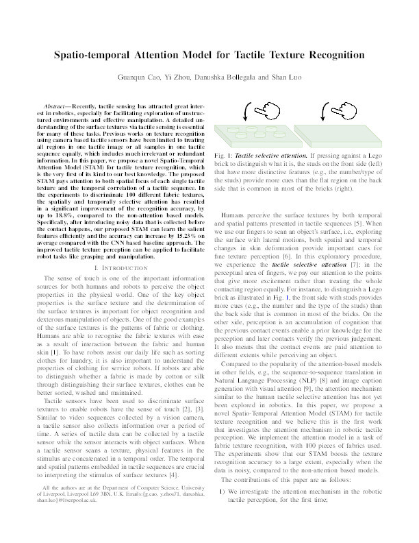 Spatio-temporal attention model for tactile texture recognition Thumbnail