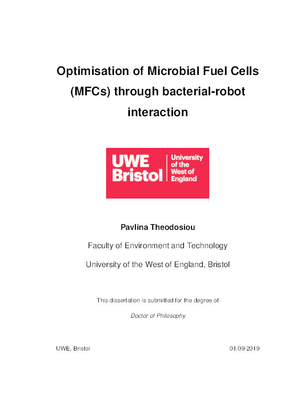 Optimisation of Microbial Fuel Cells (MFCs) through bacterial-robot interaction Thumbnail