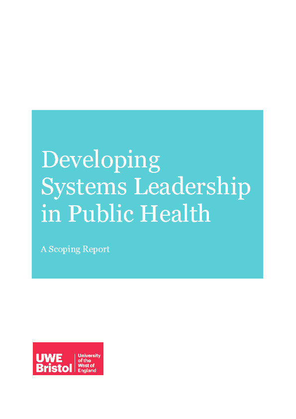 Developing systems leadership in public health: A scoping report Thumbnail