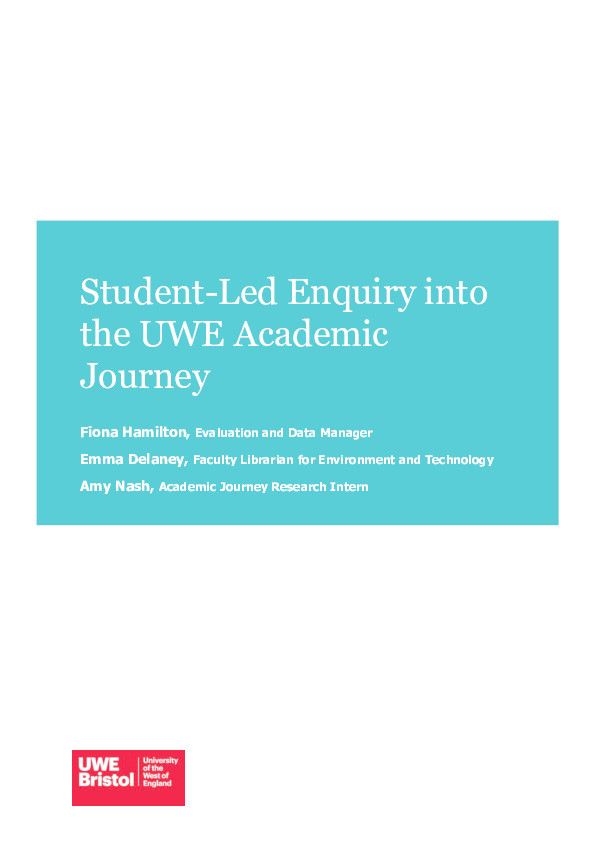 Student-led enquiry into the UWE academic journey Thumbnail