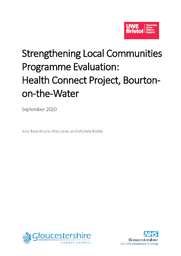 Strengthening Local Communities programme evaluation: Health Connect project, Bourton-on-the-Water Thumbnail