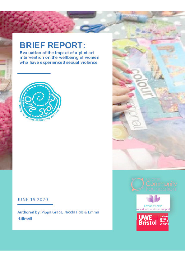 BRIEF REPORT: The impact of a pilot art intervention on the wellbeing of women who have experienced sexual violence Thumbnail