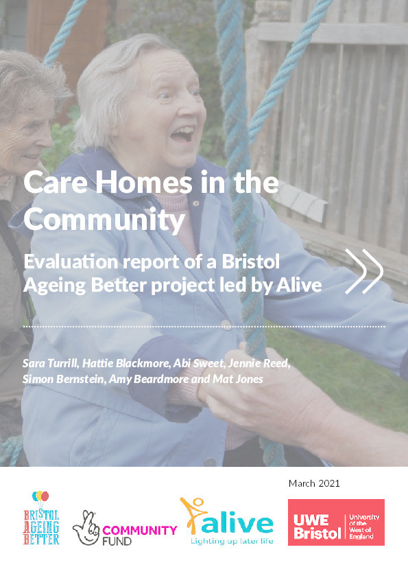 Care homes in the community: Evaluation report of a Bristol Ageing Better project led by Alive Thumbnail