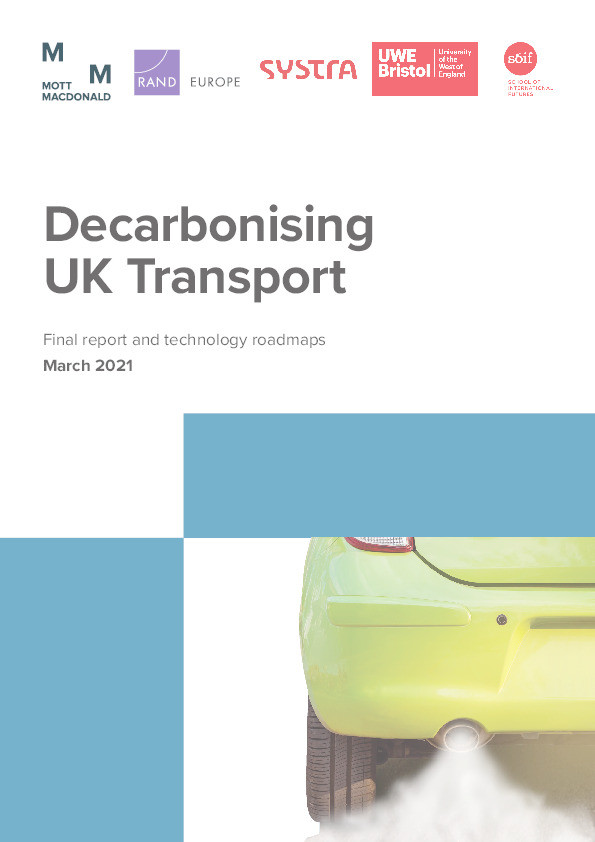 Decarbonising UK transport - Final report and technology roadmaps Thumbnail