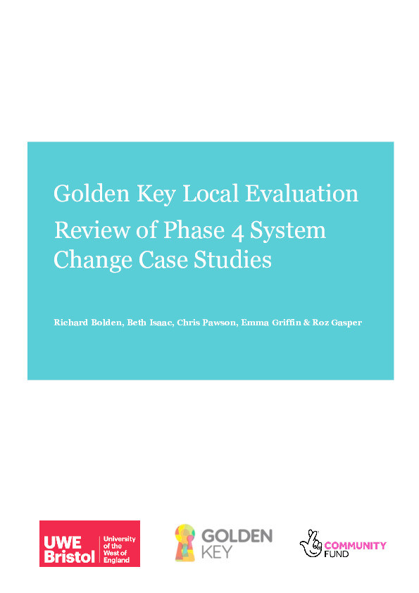 Golden Key local evaluation: Review of phase 4 system change case studies Thumbnail