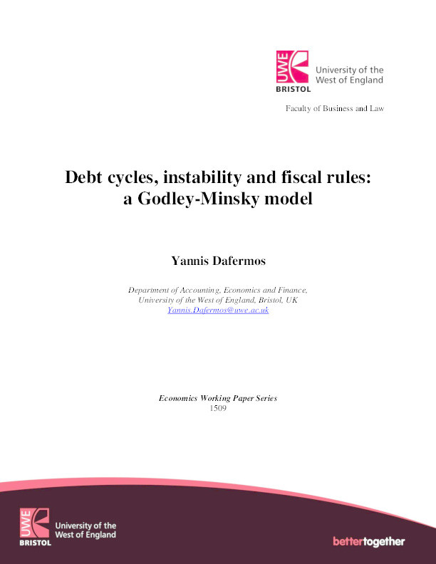 Debt cycles, instability and fiscal rules: A Godley-Minsky model Thumbnail