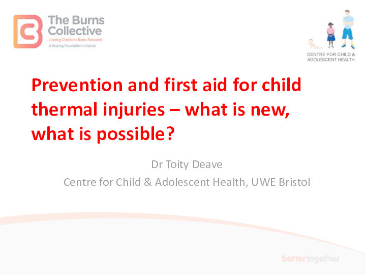 Prevention and first aid for child thermal injuries: What is new, what is possible? Thumbnail