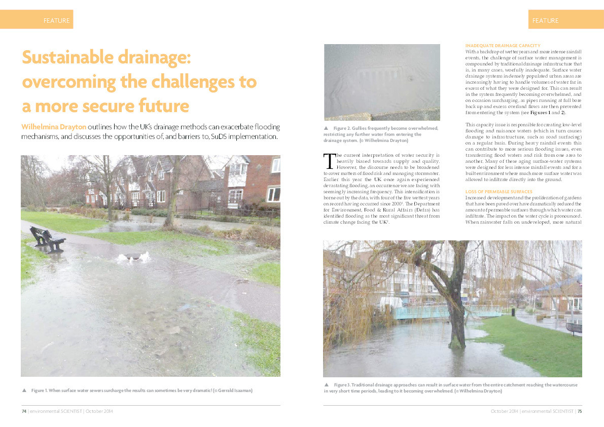 Sustainable drainage: Overcoming the challenges to a more secure future Thumbnail