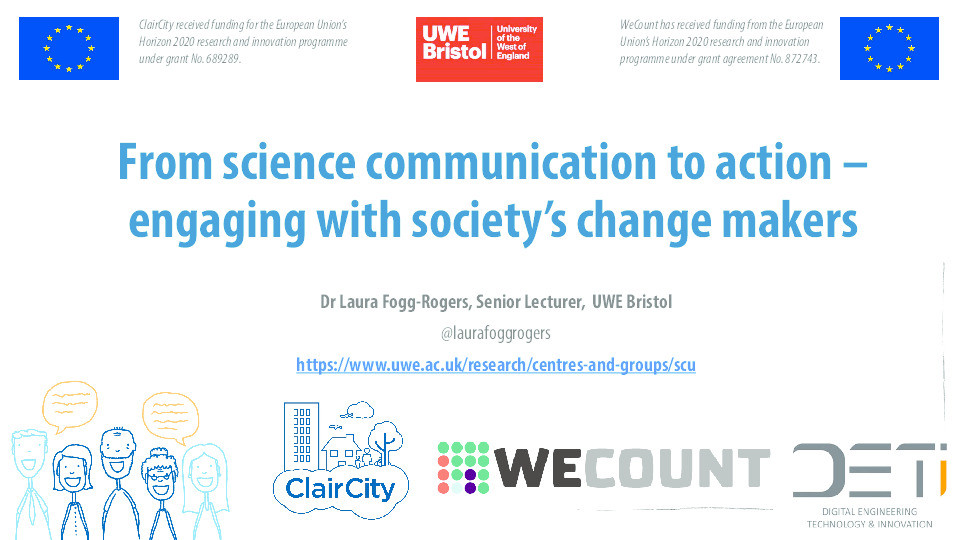Act now - From science communication to action – time to focus on society’s change makers Thumbnail