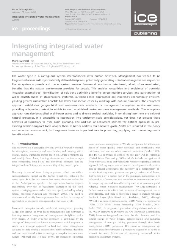 Integrating Integrated Water Management Thumbnail
