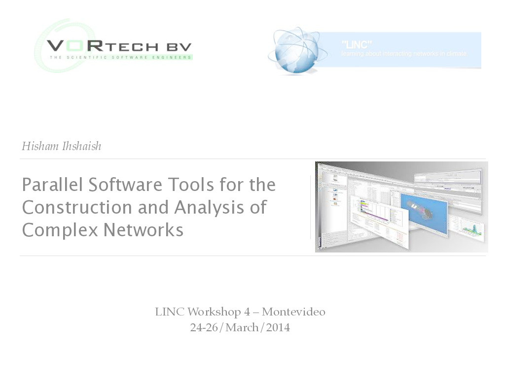 Parallel software tools for the construction and analysis of complex networks Thumbnail