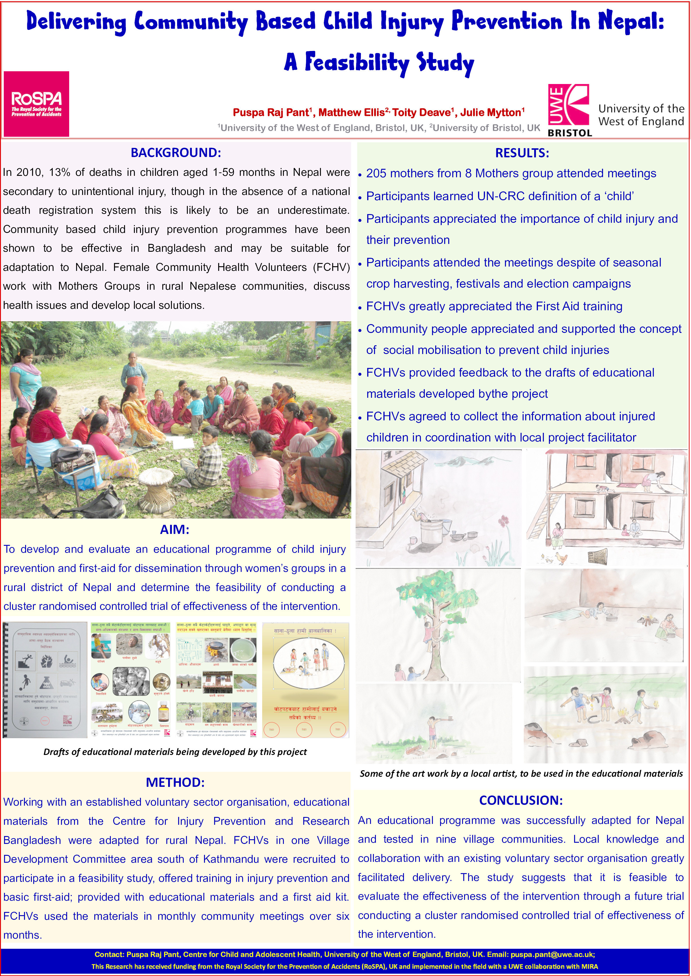 Delivering community based child injury prevention in Nepal: A feasibility study Thumbnail