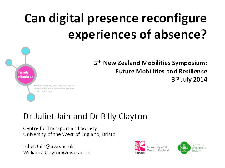 Can digital presence reconfigure experiences of absence? Thumbnail