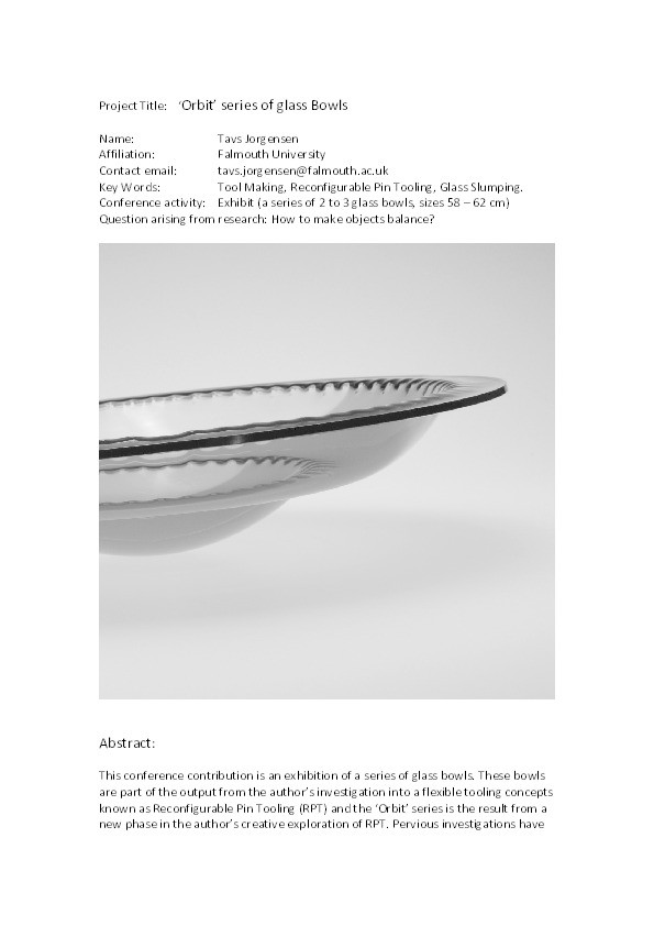 Orbit series of glass bowls Thumbnail