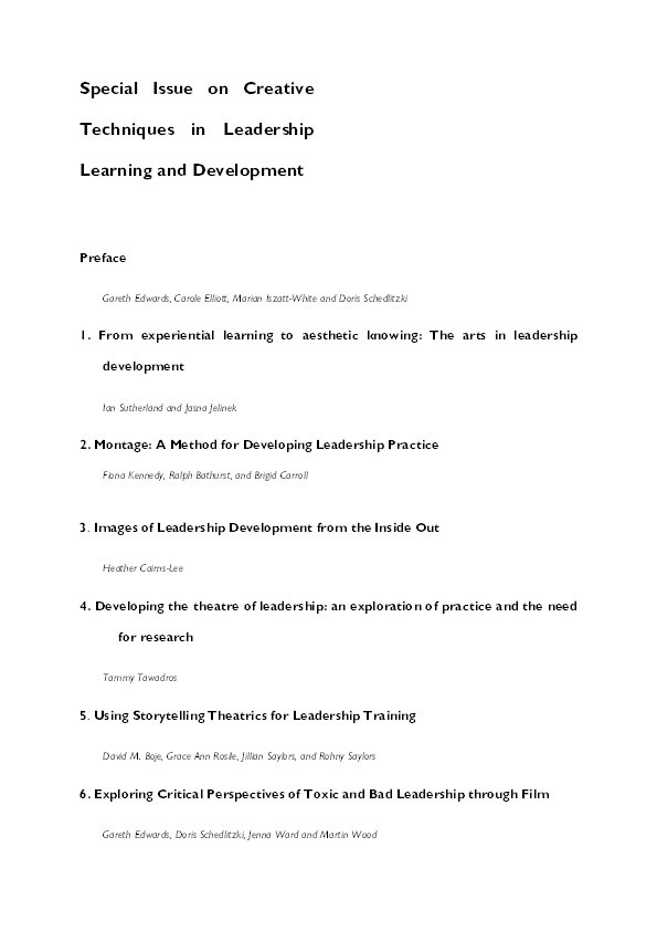 Using Creative Techniques in Leadership Learning and Development: An Introduction Thumbnail