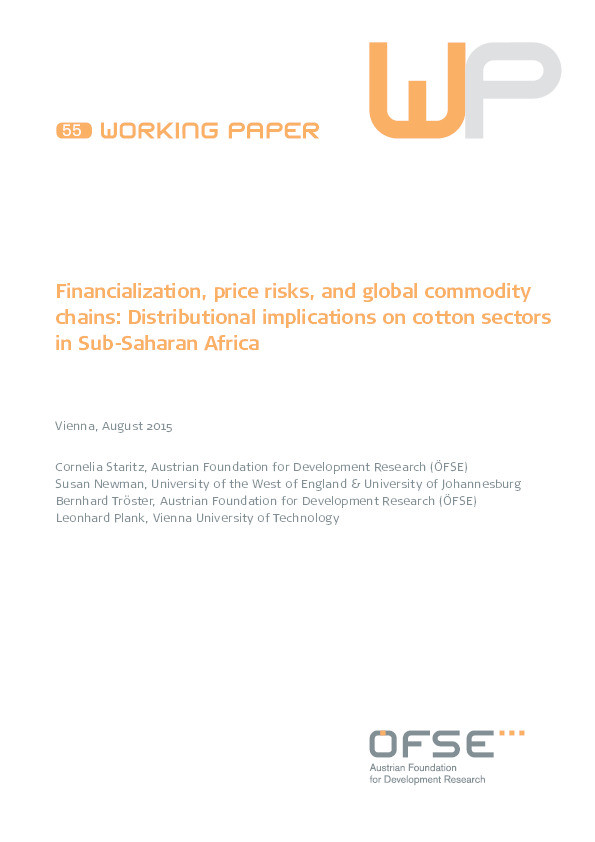 Financialization, price risks, and global commodity
chains: Distributional implications on cotton sectors
in Sub-Saharan Africa Thumbnail