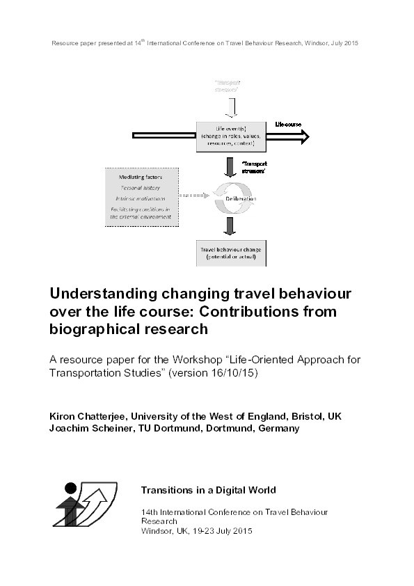 Understanding changing travel behaviour over the life course: Contributions from biographical research Thumbnail