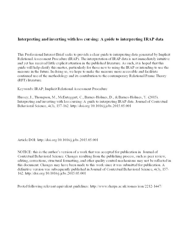 Interpreting and inverting with less cursing: A guide to interpreting IRAP data Thumbnail