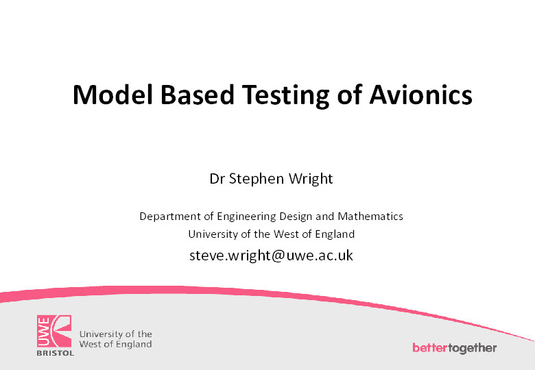 Model based testing of avionics Thumbnail