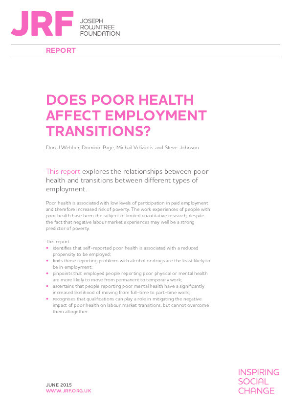 Does poor health affect employment transitions? Thumbnail