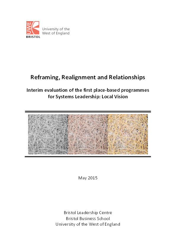 Reframing, Realignment and Relationships - Interim evaluation of the first place-based programmes for Systems Leadership: Local Vision Thumbnail
