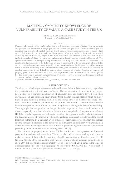 Mapping community knowledge of vulnerability of value: A case study in the UK Thumbnail