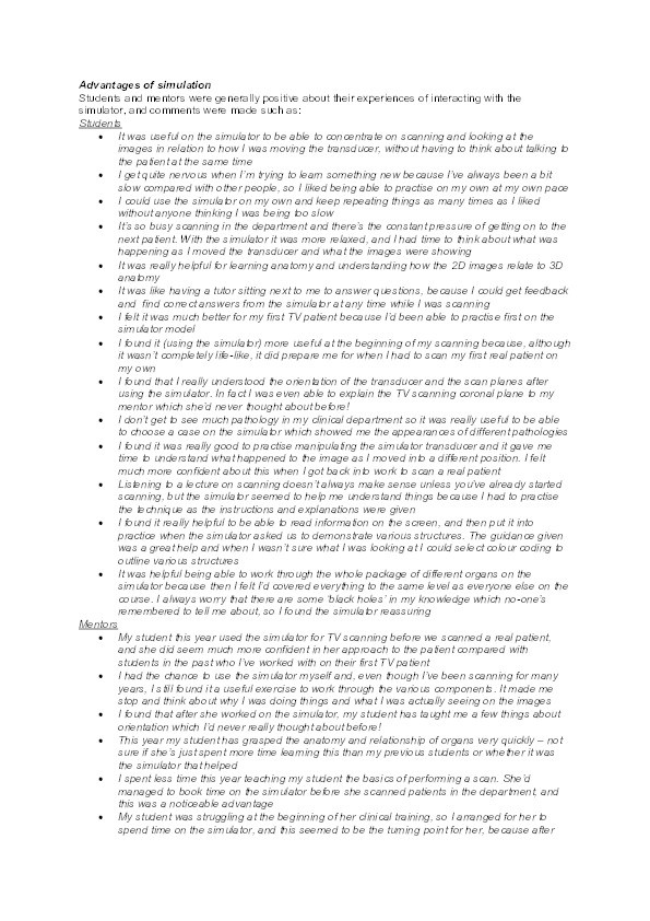 The role of ultrasound simulators in education: an investigation into sonography student experiences and clinical mentor perceptions Thumbnail