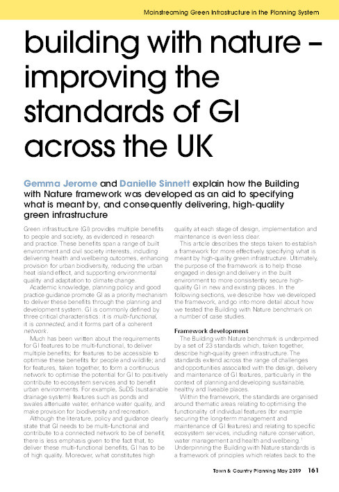 Building with nature - Improving standards of GI across the UK Thumbnail