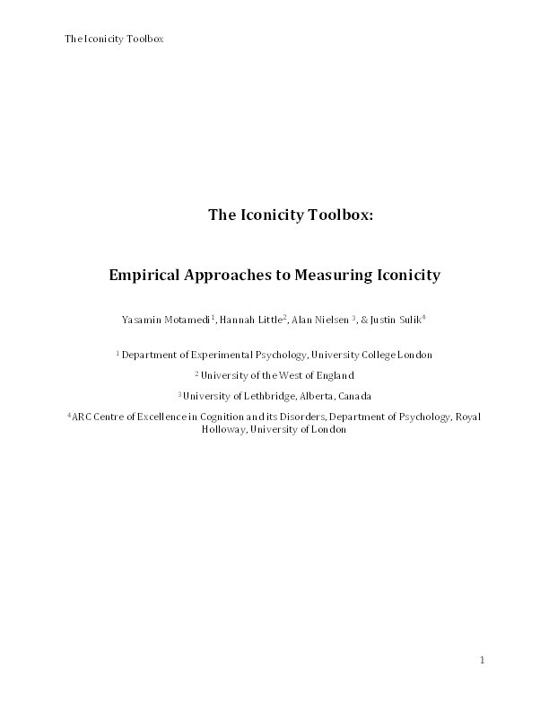 The iconicity toolbox: Empirical approaches to measuring iconicity Thumbnail