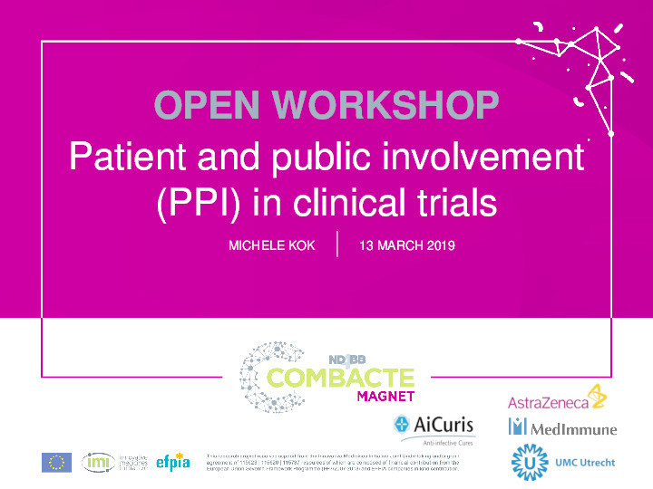 Patient and public involvement (PPI) in clinical trials Thumbnail
