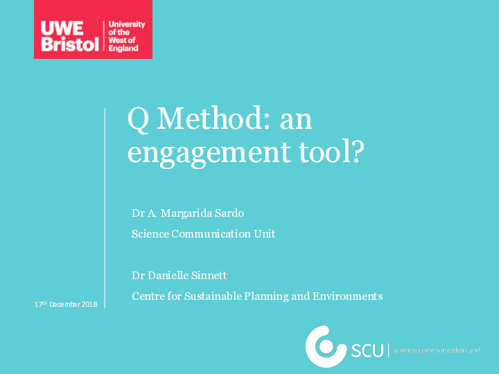 Evaluation of the Q Method as a public engagement tool Thumbnail