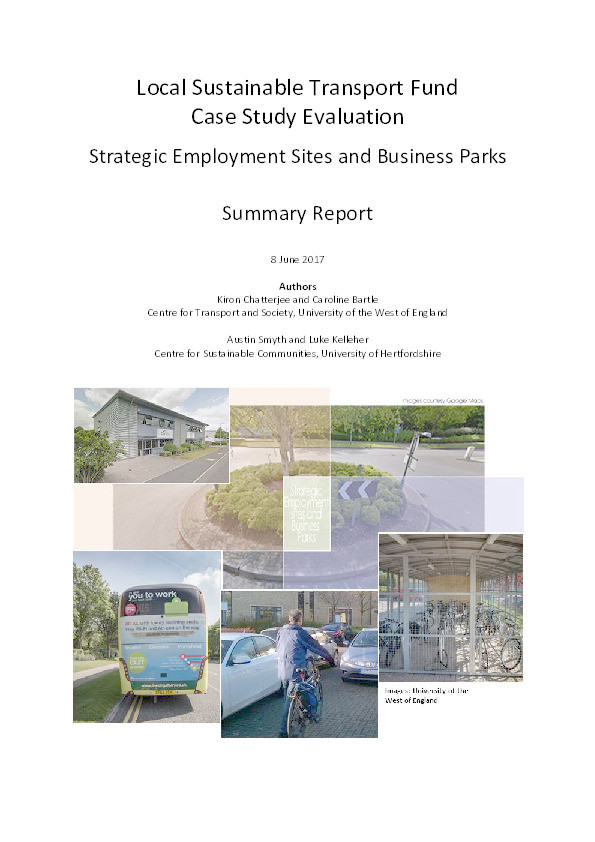 Local sustainable transport fund case study evaluation: Strategic employment sites and business parks summary report Thumbnail