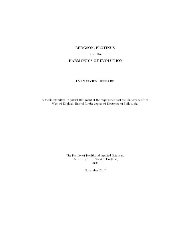 Bergson, Plotinus and the Harmonics of Evolution Thumbnail
