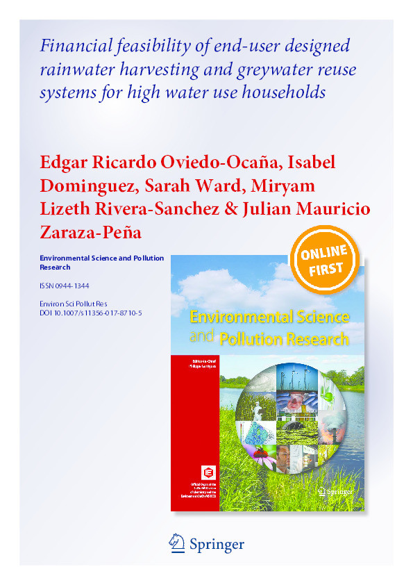 Financial feasibility of end-user designed rainwater harvesting and greywater reuse systems for high water use households Thumbnail