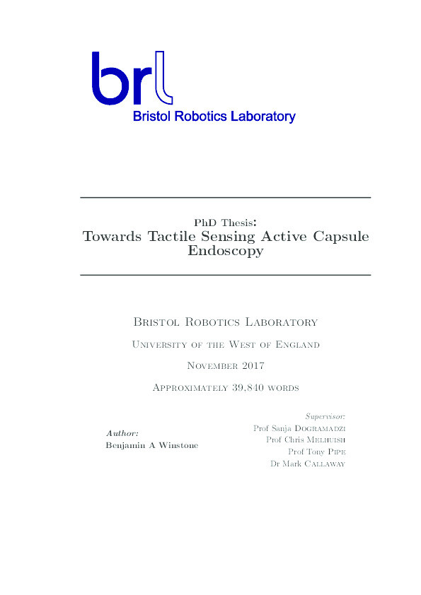 Towards tactile sensing active capsule endoscopy Thumbnail