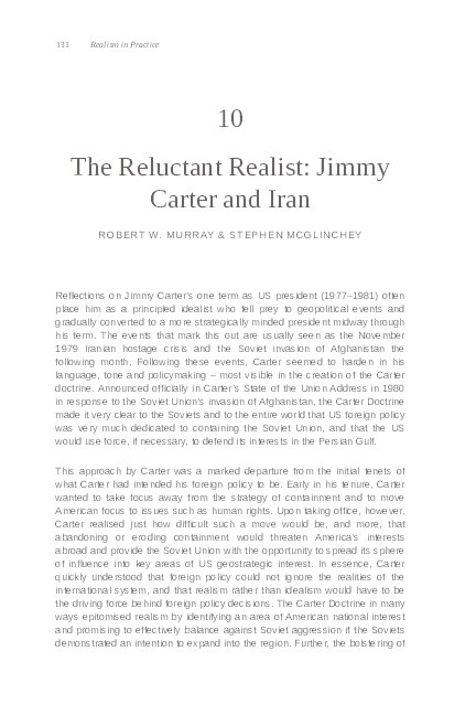 The reluctant realist: Jimmy Carter and Iran Thumbnail