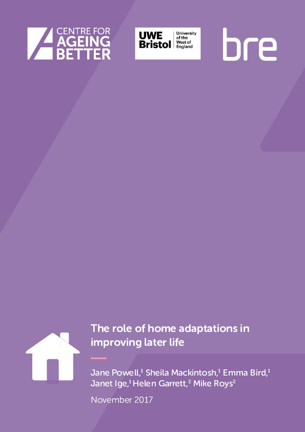 The role of home adaptations in improving later life Thumbnail