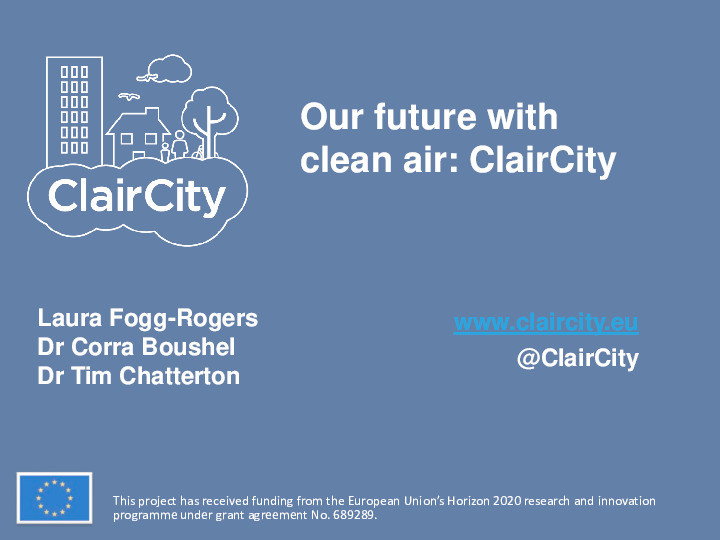 Our future with clean air: ClairCity Thumbnail